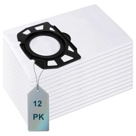 KFI 487 Lot de 12 sacs d'aspirateur compatibles avec Kärcher WD4 WD5 WD6 P WD5P WD6P Premium 2.863-006.0 MV4 MV5 MV6 (1/4)