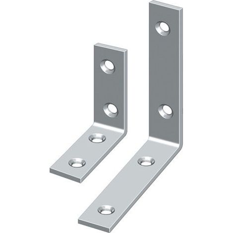 HOHAGE Bastlerwinkel L.50 mm B.10 mm S.1,8 mm Stahl galvanisch gelb verzinkt schmal - 565045 (1/2)