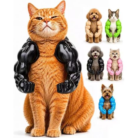 Cat Hulk Arm - Creative Fun Decor Print for Cats, Pets, and Dogs - Black