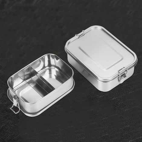 Jiubiaz 800 ml + 1400 ml. Fiambrera de acero inoxidable, sin BPA, resistente y reutilizable (1/5)