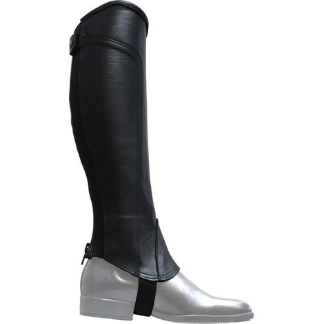 XL: Ghette in nappa liscia Winner con elastico e zip posteriore colore nero