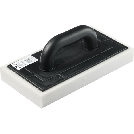 Truelle en plastique avec éponge crantée 35 mm 280 x 140 mm pour le nettoyage après jointoiement Vorstahl (1/3)