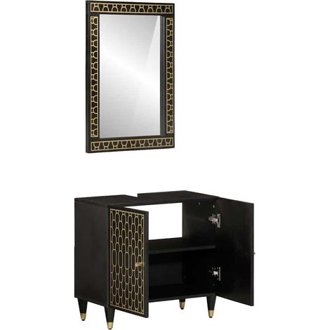Maison Exclusive - Ensemble de meubles salle de bain 2 pcs bois de manguier massif