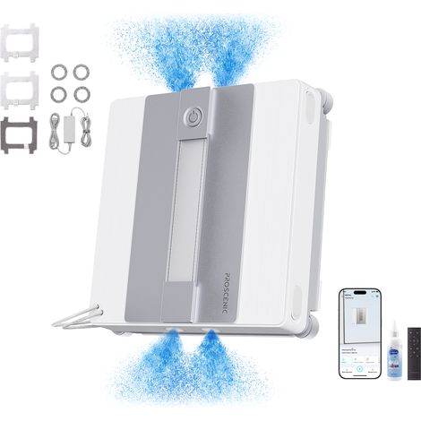 Robot laveur de vitres PROSCENIC W10 Pro - 9000 Pa - Réservoir 110ml - Spray 4 directions - 5 modes - App/Télécommande (1/5)
