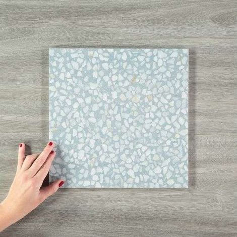 Aelle - Carrelage sol / mur effet terrazzo vert 30x30 cm FARNESE AMALFI MAR - Vendu par boîte de 0,99 m² (1/3)