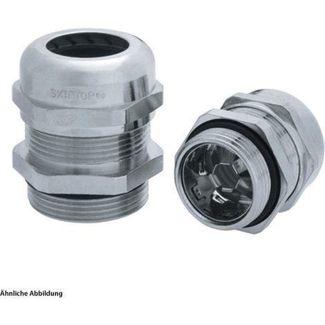 LAPP Verschraubung bleifrei EMV M50x1,5 Messing (CuZn) vernickelt Gewindelänge 10,0mm - 1 Stück (1/2)