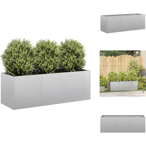 Jardinière 120x40x40 cm acier galvanisé - Jardinière - Jardinières - Pot De Fleurs - Support De Jardinière (1/5)