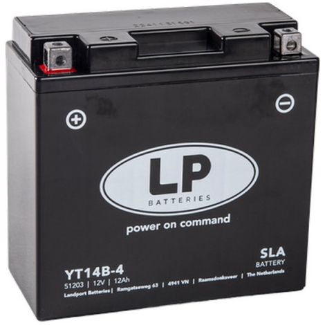Batterie moto Landport AGM YT14B-4 YT14B-BS SLA 12v 12ah 175A