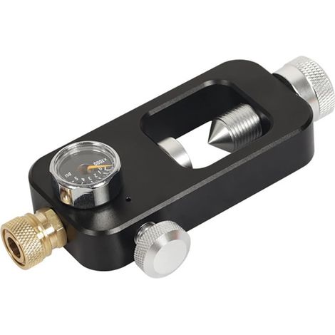 Mini Bouteille de plongée sous-Marine Mini-Adaptateur De Bouteille D'oxygène Équipement De Natation sous-Marine (Color : Black Adapter (psi dial), Size : Medium) (1/4)