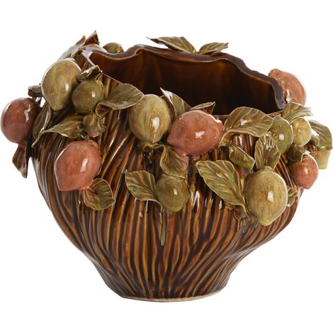 Light & Living LEMONI Vase Keramik Braun-Orange+Grün – 26,5x24x20