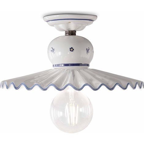 Plafoniera Classica Roma Metallo E Ceramica Nero Sfumato Rame 31Cm 1 Luce E27 (1/5)