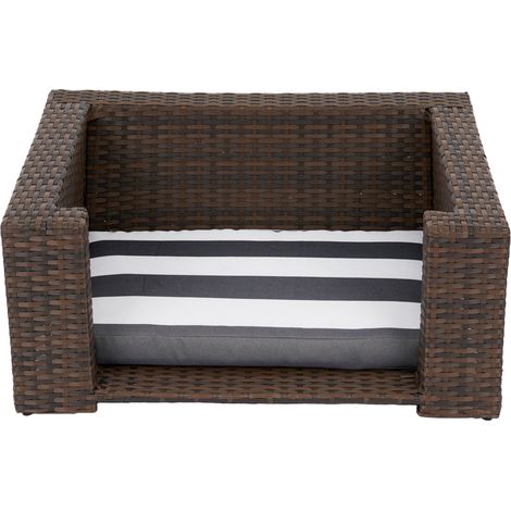 Teamson Pets Clotho Interno Esterno Rattan Lettino Per Gatti o Cani Di Piccola Taglia Con Cuscino Lavabile Rimovibile Marrone/Crema ST-N10005-UK (1/5)