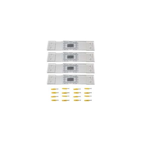 Jauge de fissure standard pour béton (lot de 4) Outil de surveillance précis des fissures Règle de mesure des fissures (1/4)