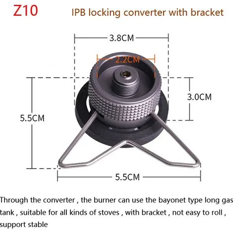 Adaptateur de recharge pour réchaud à gaz butane de camping, valve de protection, convertisseur, accessoires, équipements et outils pour réchauds de cuisine portables (1/5)