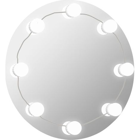 Maison Exclusive - Specchio da Parete Rotondo Senza Cornice con Luci LED in Vetro