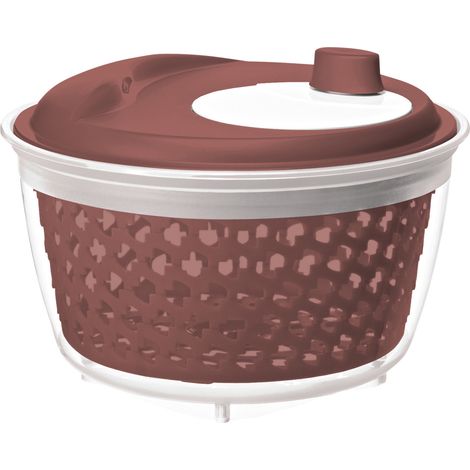 Rotho Salatschleuder FRESH 4,5 l, iron rot (1/2)