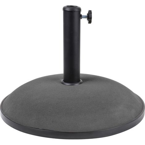 Schirmständer aus dunkelgrauem Zement, 25 kg – Maße 50x37 cm, Innendurchmesser 35/38/48 mm