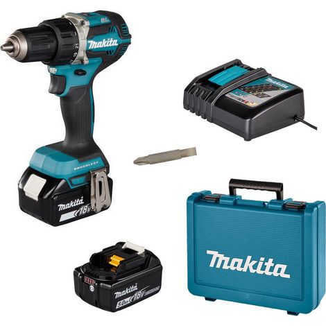 Makita Akku Bohrschrauber 18V 54Nm 2x 5,0Ah Akku  mit Ladegerät Koffer DDF484RTE (1/5)