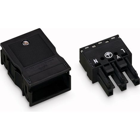 WAGO 770-103/K010-165 Netz-Steckverbinder WINSTA MIDI Buchse, gerade Gesamtpolzahl: 2 + PE 25 A Schw (1/3)