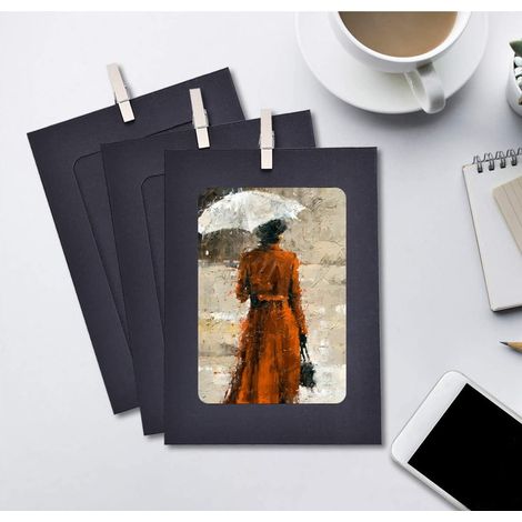 Cadre Photo Papier - 5x7 Pouces - En Carton Kraft - Avec Clips En Bois Et Corde En Jute - Noir - Lot De 30 (1/5)