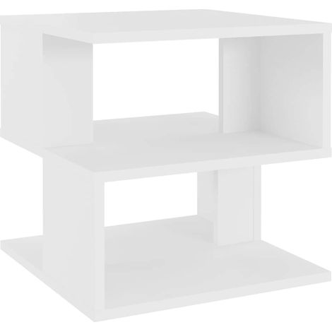 Maison Exclusive - Table d'appoint Blanc 40x40x40 cm Aggloméré (1/5)