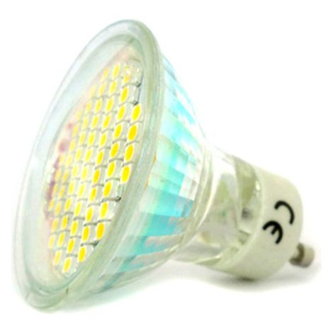 Lampada Faretto LED GU10 4W = 40W 220V Bianco Puro 60 SMD 3528 (1/3)