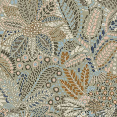 Vliestapete - Cuba II - Grau Blumen Floral A.S. Creation - 780255 (1/5)