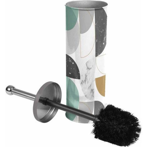 Brosse WC Imprimée "Geomarbre" 37cm Bleu (1/2)