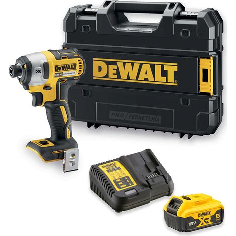 Atornillador Dewalt DCF887 con una batería de 5Ah,cargador y maletín