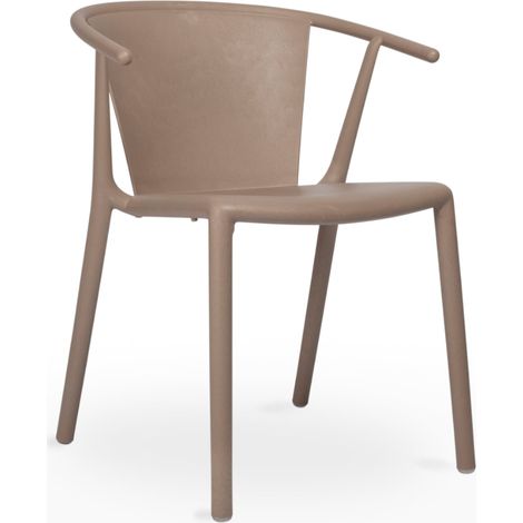 Resol WOODY FLAT ECO Fauteuil Recyclé Intérieur, Extérieur  Brun Terre - Set 4