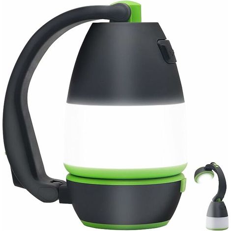 3 en 1 Lanterne de Camping à LED & Lampe de Poche à Main & Lampe de Table 5 Modes Rechargeable Tente Lumières Extérieur Banque de Puissance Multifonctionnel Projecteur Câble USB Inclus. (1/5)