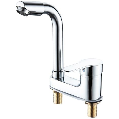 Robinet à deux trous pour eau chaude et froide pour lavabos de salle de bain (1/4)