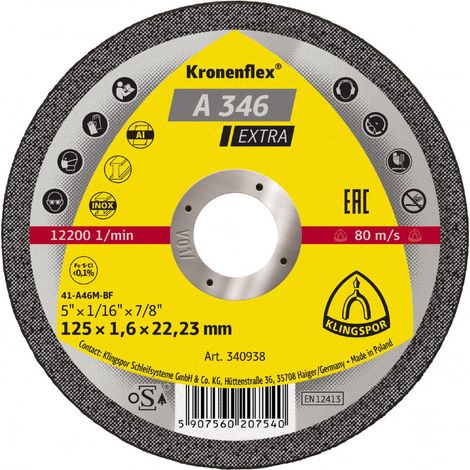 Flachscheibe A46EX/A345EX T1A 1251.622 340938 - T1A 125 1.6K