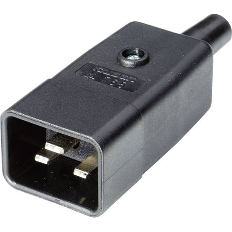 Martin Kaiser 765/sw/C Connettore IEC 765 Spina dritta Tot poli: 2 + PE 16 A Nero 1 pz.