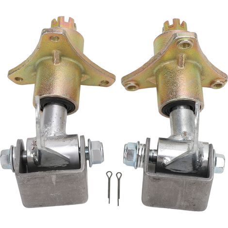 Conjunto de buje de rueda delantera con brida de rodamiento, mangueta de dirección y tornillos metálicos para karts y quads. (1/5)