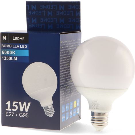 Ampoule LED E27 G95 15W 4500K - Ledme - LM7093 (1/2)