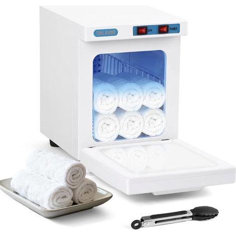 Sèche-serviettes électrique - Capacité de 5 litres, peut contenir de 8 à 12 serviettes - Blanc - Température maximale : 70 °C - Chauffage à 360° (1/5)
