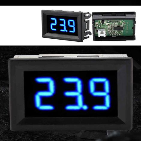 Digitales Voltmeter 0,56 Zoll Zweidraht-Gleichstrom 2,5-30 V Digitales LED-Display Spannungsmesser (Blau) (1/5)