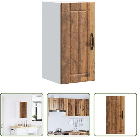 Küchenmöbel -  Küchen-Hängeschrank Lucca Altholz-Optik Holzwerkstoff (1/5)