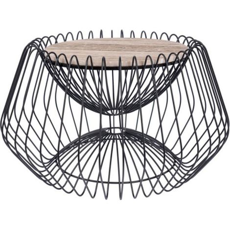 Table d'Appoint Design "Malibu" 60cm Marron