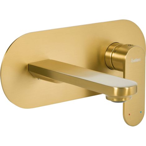 Wall Mounted Basin Mixer Tap CHAPALA Brass Gold