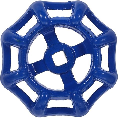Poignée Ronde de Vanne Extérieure en Fer Bleu, 1 Pièce (1/5)