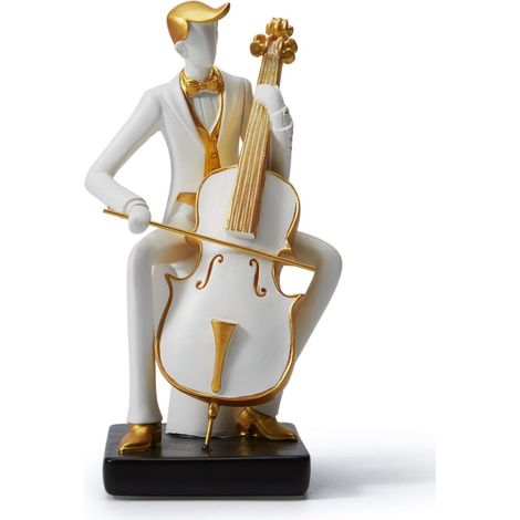 Figurine de musicien, sculpture, statue musicale, décoration, résine, piano (1/5)