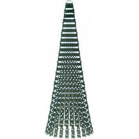 LED-Weihnachtsbaum 270 cm 648 LEDs Kaltweiß Stahl Grün vidaXL (1/5)
