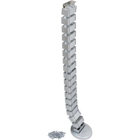 Emuca Columna pasacables Pipe 4, Plástico, Pintado aluminio - (1/5)