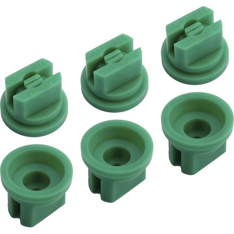 Lot de 14 buses plates en plastique à 110 degrés avec ouverture 0,4 mm pour pulvérisateur dos, jardin, équipement pulvérisation agricole (rouge) - 12pcs Fan-Shaped VP110-015 Green (1/5)