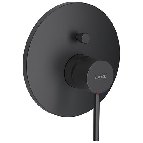 Mezclador monomando para bañera y ducha BOZZ negro mate para instalación empotrada KLUDI (1/2)