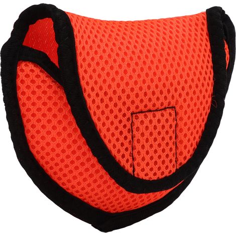 Housse de putter maillet type D, housse de protection tissée pour tête de putter de golf avec bande auto-agrippante, orange (1/5)