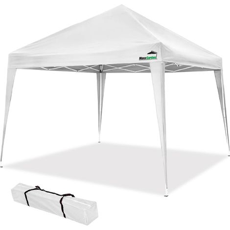 MaxxGarden Gazebo 3x3m - impermeable - Pop-up - INCL.Bolsa - Protección UV 50+ - Carpa plegable para jardín Carpa para fiestas - Blanco (1/5)
