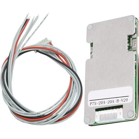 Carte de Protection de Batterie au Lithium, 24V 20A 7S Lithium Li-ION 18650 Panneau de Protection de Batterie BMS avec Équilibrage (1/5)